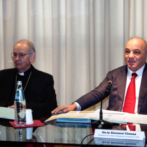 Gianni Chessa, assessore regionale del Turismo, e monsignor Antonello Mura, presidente della Conferenza episcopale sarda