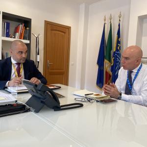 l'assessore regionale dei Trasporti, Aldo Salaris, con l'ad di Anas, Aldo Isi