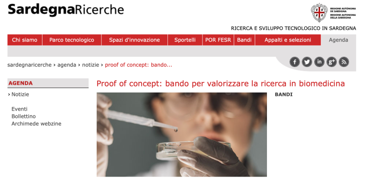 il sito di Sardegna Ricerche